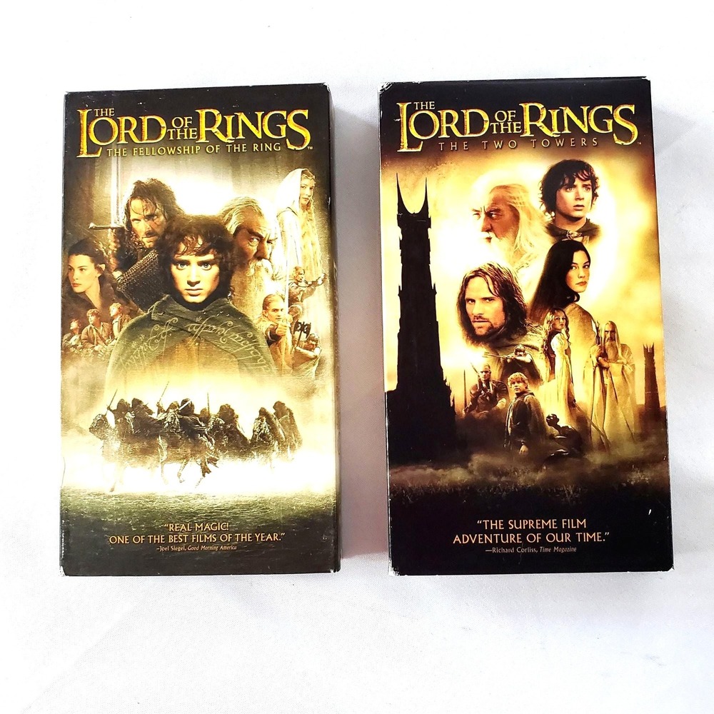 The Lord Of The Rings: The Fellowship Of The Ring & The Two Towers VHS  Set